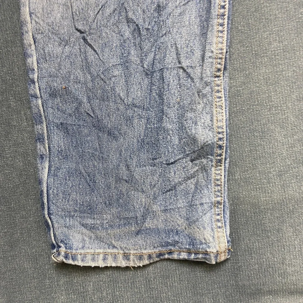 Levi's 550 Jeans Men 44x34 Blue Denim Light Wash Straight Relaxed Fit Whiskering